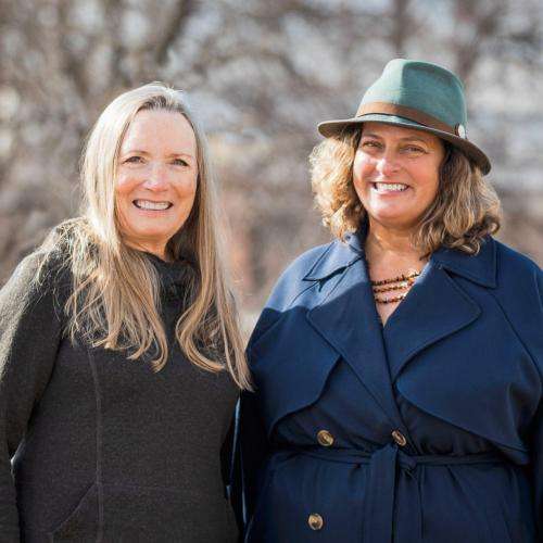 green arch on darker green background
