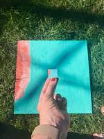 blue board with blue swatch